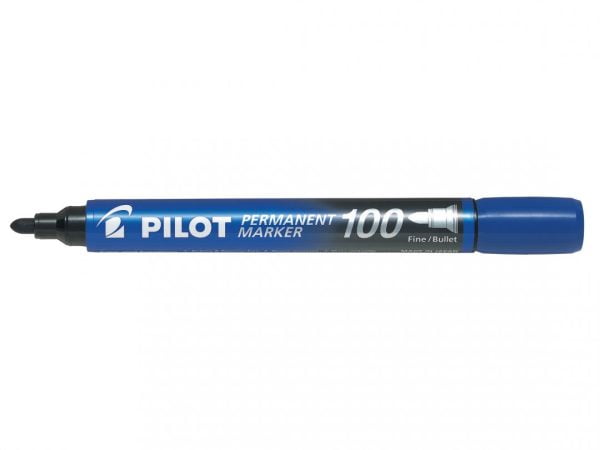 MARKER PERMANENT ALBASTRU VARF ROTUND 3MM 100 PILOT – poza 1