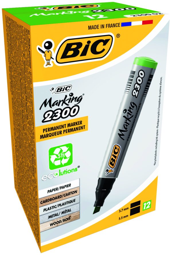 MARKER PERMANENT VERDE VARF TESIT 2300 BIC – poza 1