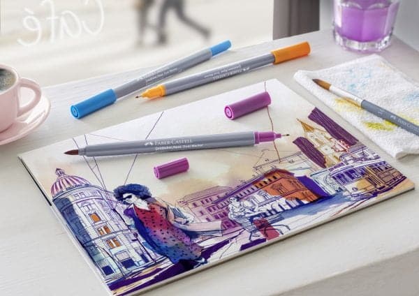 MARKER SOLUBIL 2 CAPETE GOLDFABER GALBEN LIME 206 FABER-CASTELL – poza 5