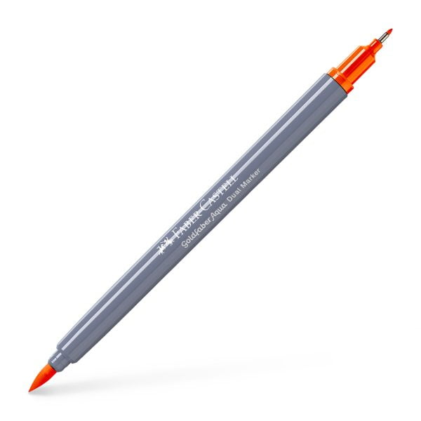 MARKER SOLUBIL 2 CAPETE PORTOCALIU GLAZURAT 113 FABER-CASTELL – poza 2