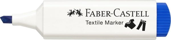 MARKER TEXTIL ALBASTRU FABER-CASTELL – poza 2