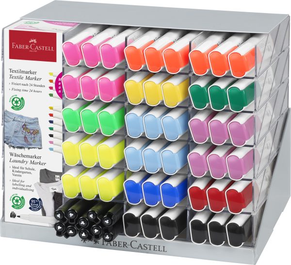 MARKER TEXTIL PORTOCALIU NEON FABER-CASTELL – poza 3