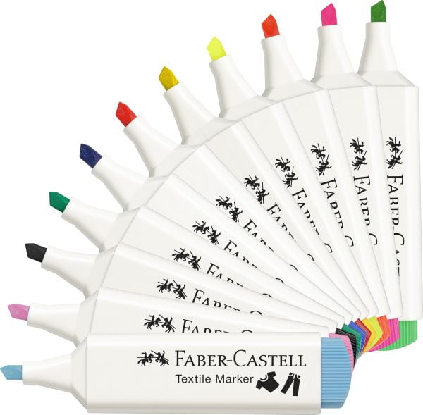 MARKER TEXTIL VERDE NEON FABER-CASTELL – poza 2