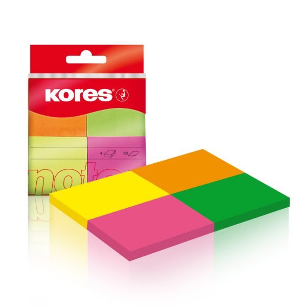 NOTES ADEZIV 40*50MM 4 CULORI NEON*50 FILE KORES – poza 1