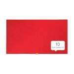 PANOU TEXTIL WIDESCREEN 40"(898*510MM) RAMA ALUMINIU ROSU NOBO – poza 1