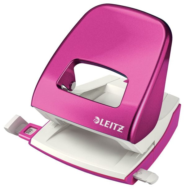 PERFORATOR 30 COLI MODEL 5008 METALIC ROZ METALIZAT LEITZ – poza 1