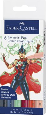 PITT ARTIST PEN SET 6 BUC COMIC FABER-CASTELL – poza 1