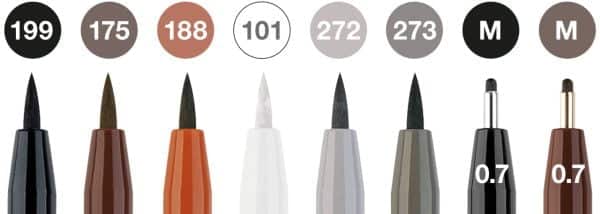 PITT ARTIST PEN SET 8 BUC CLASIC FABER-CASTELL – poza 2