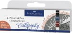 PITT ARTIST PEN SET CALIGRAFIC 4 BUC FABER-CASTELL – poza 1