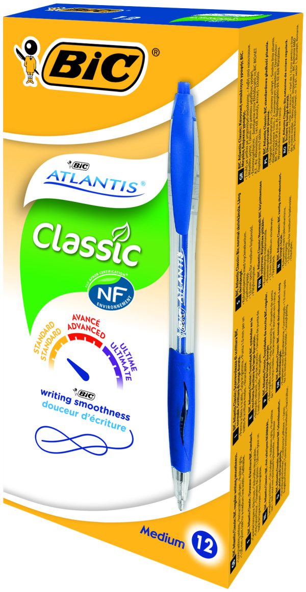 PIX CU MECANISM ALBASTRU GRIP ATLANTIS CLIC BIC – poza 2