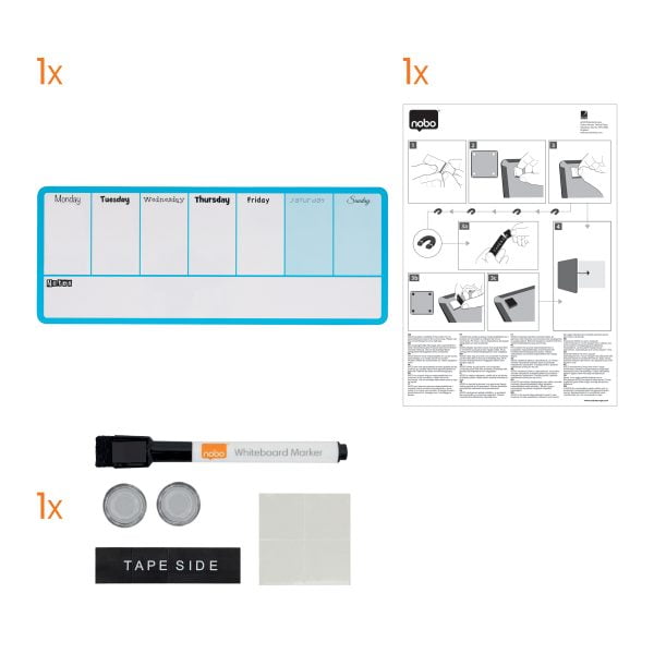 PLANNER MAGNETIC SAPTAMANAL 14*36 CM ALBASTRU NOBO – poza 1