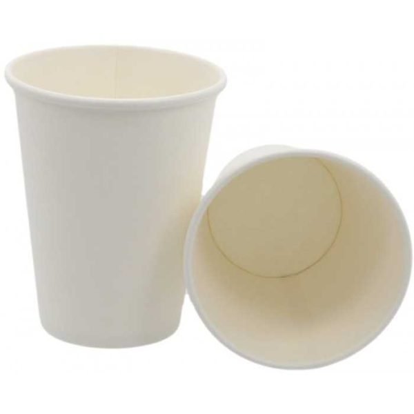 Pahare din carton alb 12oz d80mm  50 buc/set – poza 1