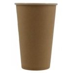 Pahare din carton kraft natur 16oz d90mm  50 buc/set – poza 2