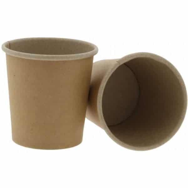 Pahare din carton kraft natur 4oz d62mm  50 buc/set – poza 1