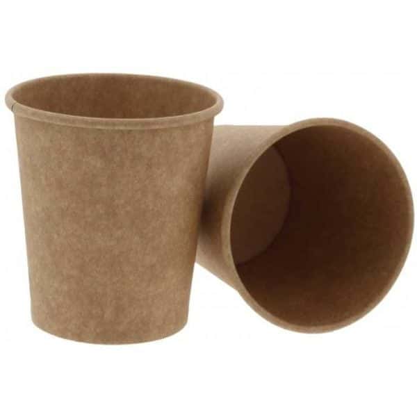 Pahare din carton kraft natur 7oz d73mm  50 buc/set – poza 1