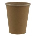 Pahare din carton kraft natur 8oz d80mm  50 buc/set – poza 2