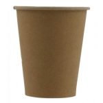 Pahare din carton kraft natur 8oz d80mm  50 buc/set – poza 4