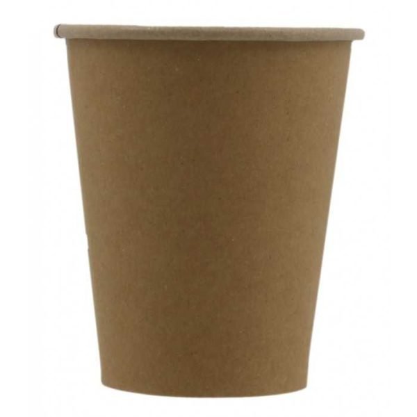 Pahare din carton kraft natur 8oz d80mm  50 buc/set – poza 4