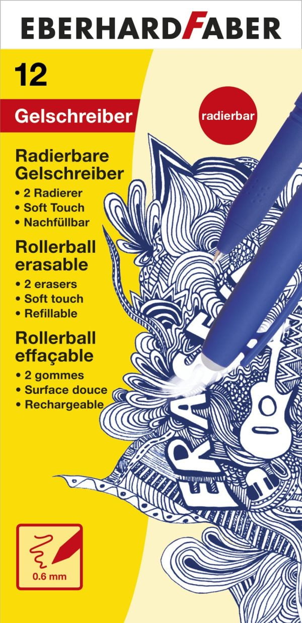 ROLLER 0.6MM ALBASTRU ERASE IT! EBERHARD FABER – poza 1