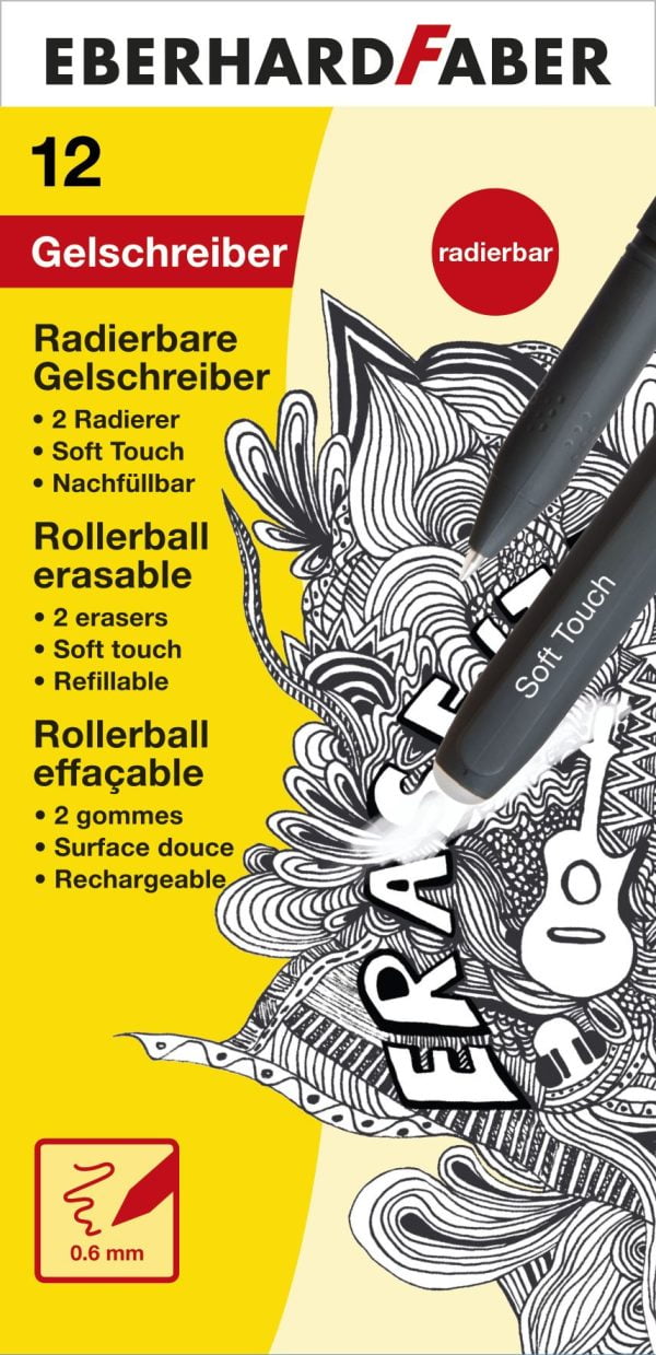 ROLLER 0.6MM NEGRU ERASE IT! EBERHARD FABER – poza 1