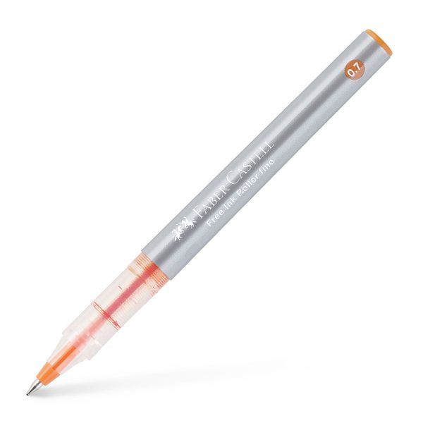 ROLLER FREE INK 0.7 MM PORTOCALIU FABER-CASTELL – poza 2