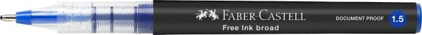 ROLLER FREE INK 1.5MM ALBASTRU FABER-CASTELL – poza 3
