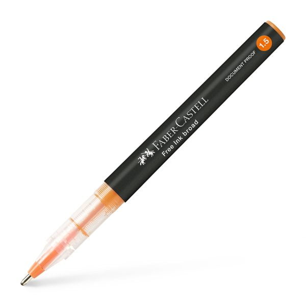 ROLLER FREE INK 1.5MM PORTOCALIU FABER-CASTELL – poza 2