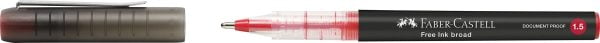 ROLLER FREE INK 1.5MM ROSU FABER-CASTELL – poza 1