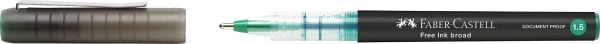 ROLLER FREE INK 1.5MM VERDE FABER-CASTELL – poza 1