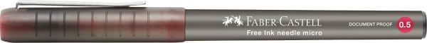 ROLLER FREE INK NEEDLE 0.5MM ROSU FABER-CASTELL – poza 2