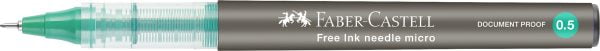 ROLLER FREE INK NEEDLE 0.5MM VERDE FABER-CASTELL – poza 3