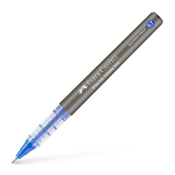 ROLLER FREE INK NEEDLE 0.7MM ALBASTRU FABER-CASTELL – poza 4