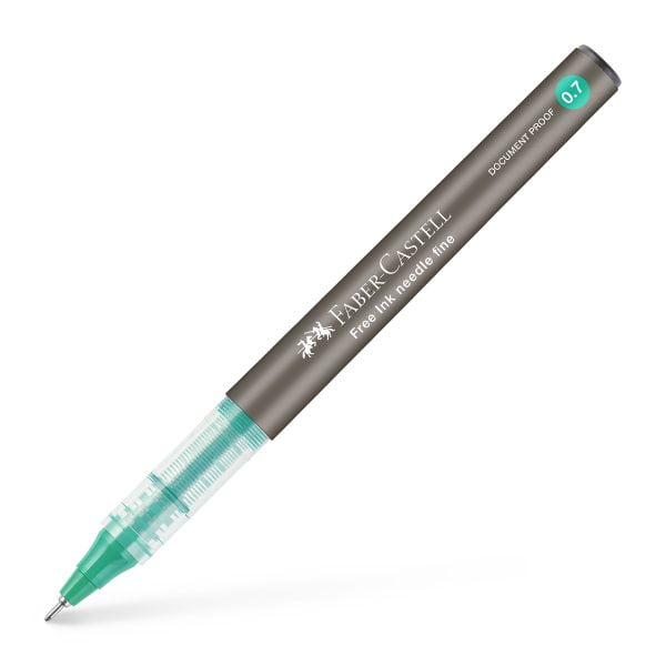 ROLLER FREE INK NEEDLE 0.7MM VERDE FABER-CASTELL – poza 2