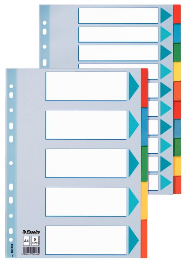 SEPARATOARE INDEX CARTON 5 COLI STANDARD ESSELTE – poza 3