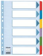 SEPARATOARE INDEX CARTON 6 COLI  MYLAR ESSELTE – poza 1