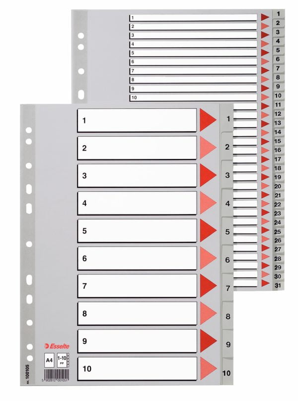 SEPARATOARE INDEX PLASTIC 1-31 MAXI ESSELTE – poza 2