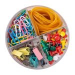 SET ACCESORII BIROU (AGRAFE, ELASTICE, CLIPSURI, ACE) DELI – poza 1