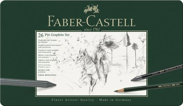 SET PITT MONOCHROME GRAFIT 26 BUC FABER-CASTELL – poza 1