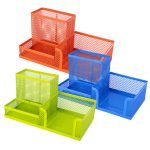 SUPORT BIROU 3 COMPARTIMENTE MESH COLOR DELI – poza 1