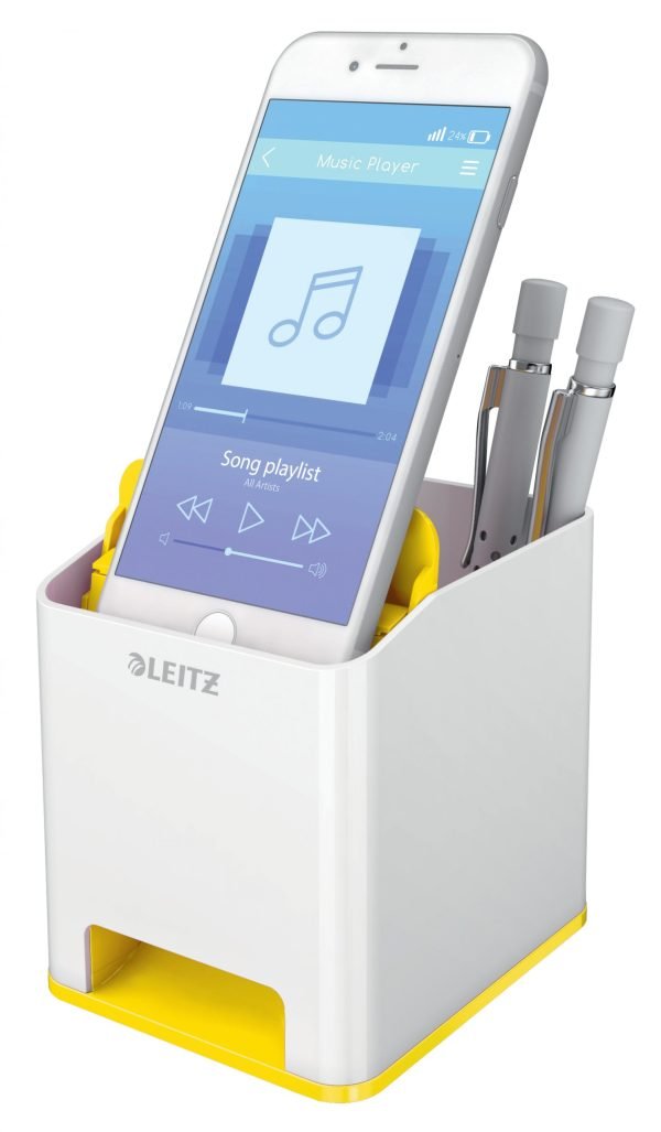 SUPORT INSTRUMENTE DE SCRIS AMPLIF SUNET GALBEN/ALB WOW LEITZ – poza 2