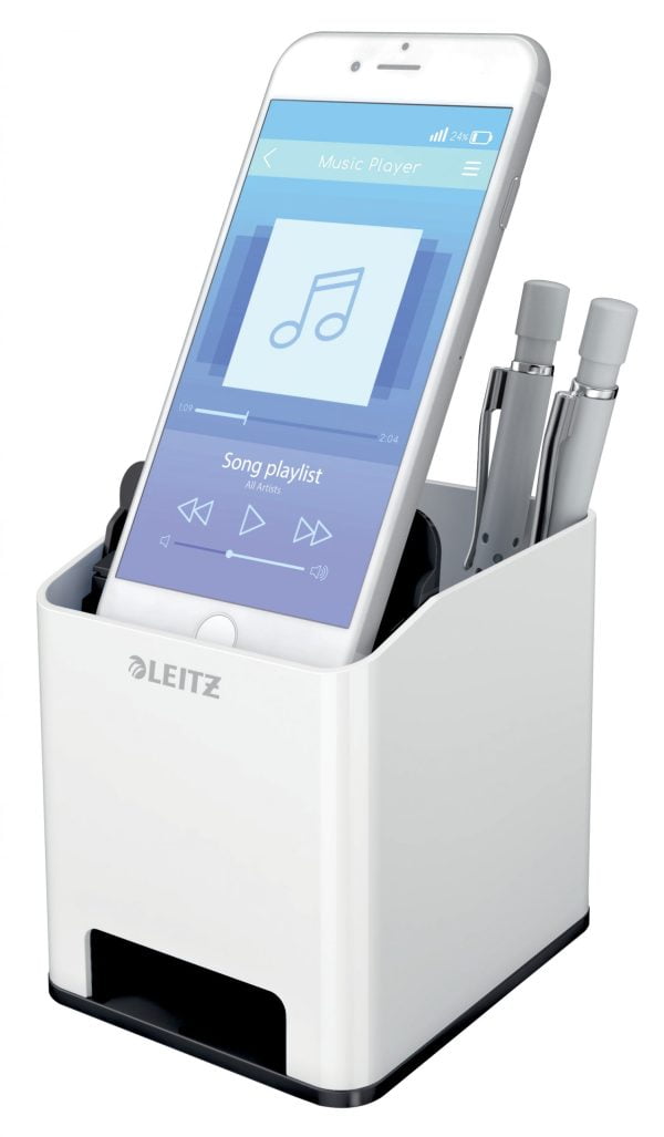 SUPORT INSTRUMENTE DE SCRIS AMPLIF SUNET NEGRU/ALB WOW LEITZ – poza 1