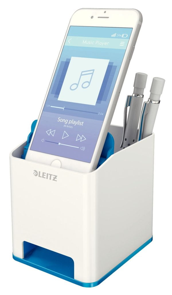 SUPORT INSTRUMENTE SCRIS AMPLIF SUNET ALBASTRU METALIZAT LEITZ – poza 2