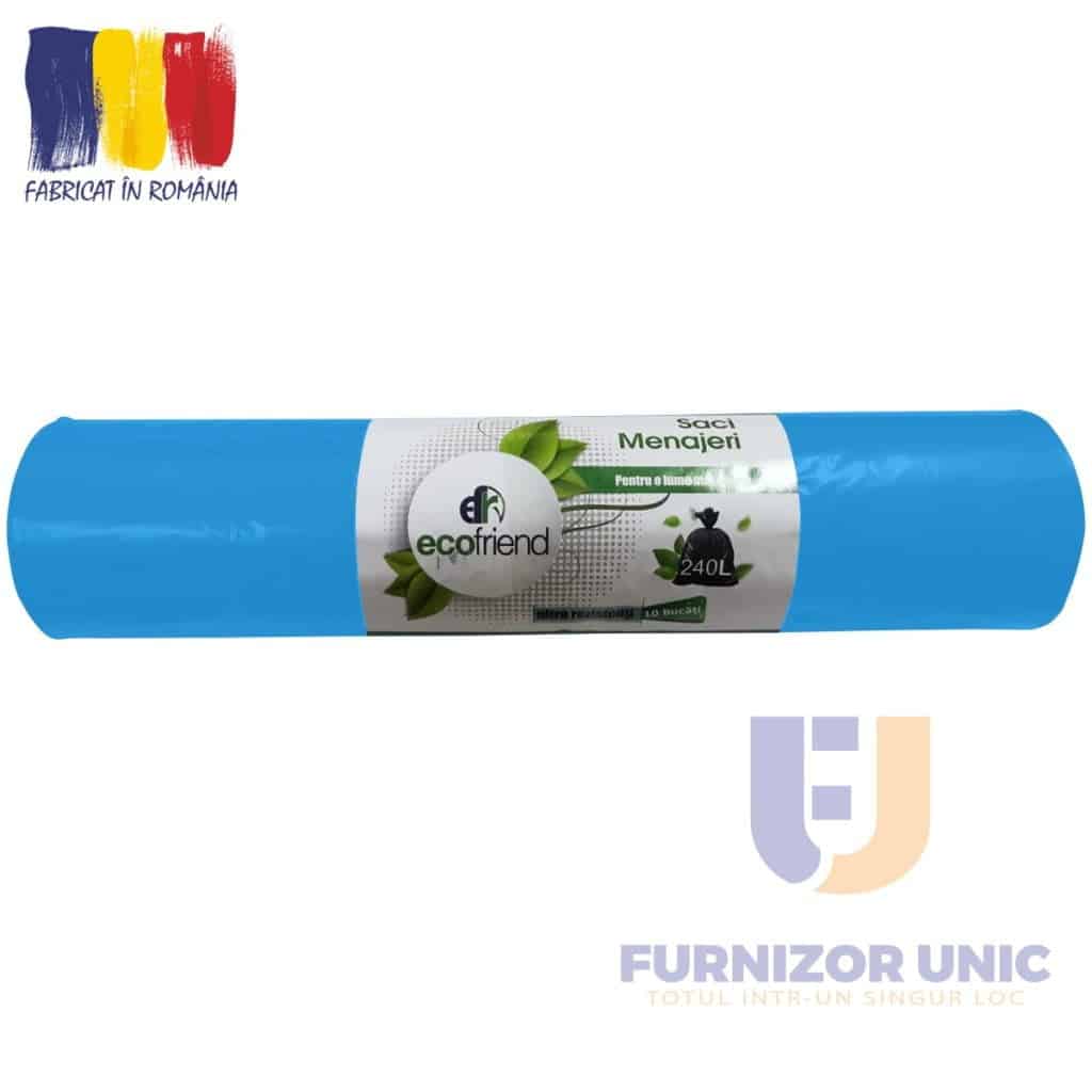 Saci menaj ultrarezistenti 240l albastri 10 buc/rola STRONG – poza 1