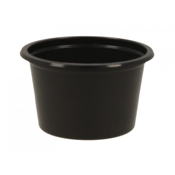 Sosiera neagra PP 100cc  d65mm 100 buc/set – poza 1