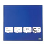 TABLA MAGNETICA STICLA 30*30 CM ALBASTRA+ACCESORII DIAMOND NOBO – poza 1