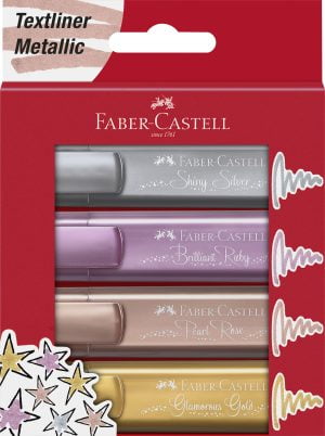 TEXTMARKER SET 4 METALIZAT FABER-CASTELL – poza 1