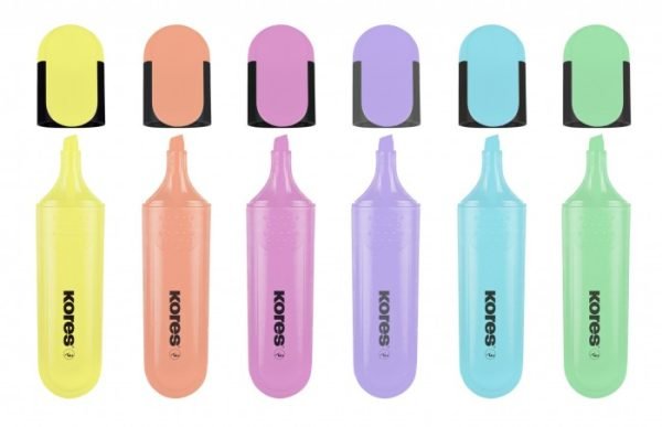 TEXTMARKER SET 6 PASTEL CUTIE PLASTIC KORES – poza 2