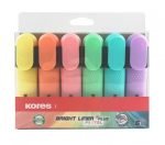 TEXTMARKER SET 6 PASTEL CUTIE PLASTIC KORES – poza 3
