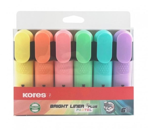 TEXTMARKER SET 6 PASTEL CUTIE PLASTIC KORES – poza 3
