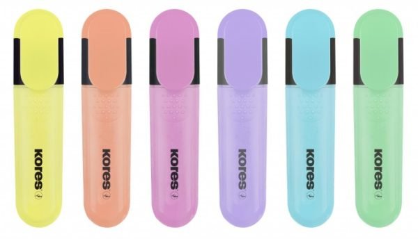 TEXTMARKER SET 6 PASTEL CUTIE PLASTIC KORES – poza 1